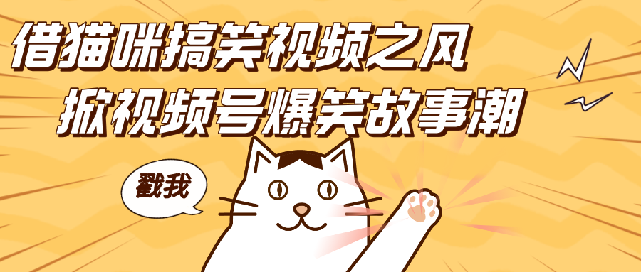 借猫咪搞笑视频之风，掀视频号爆笑故事潮，轻松日赚四位数，开启无门槛赚钱新体验！富创吧-网创项目资源站-副业项目-创业项目-搞钱项目富创吧