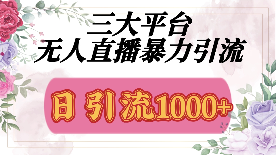 抖音，快手，视频号全平台通用，无人直播引流法，利用图片,模板,整套话术挂机全天支持矩阵操作，无限设备多开，超暴力引流，1000+高质量精准创业粉富创吧-网创项目资源站-副业项目-创业项目-搞钱项目富创吧