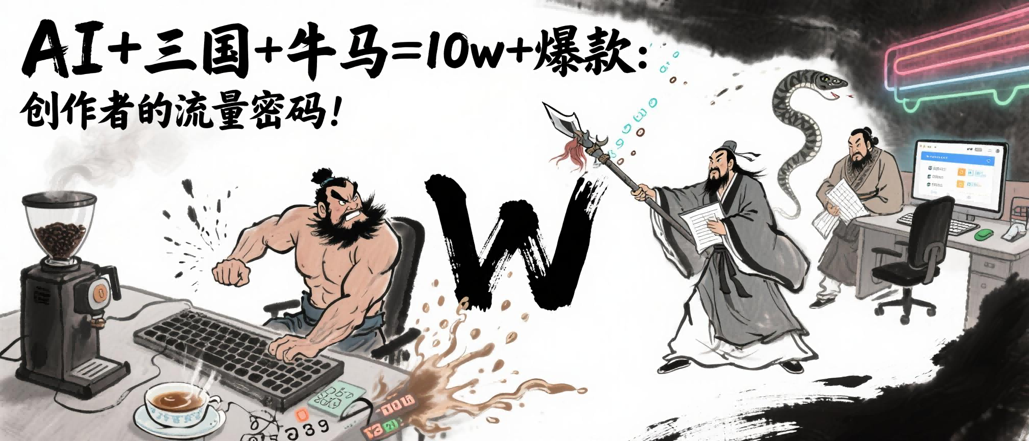 AI+三国+牛马=10w+爆款：创作者的流量密码！富创吧-网创项目资源站-副业项目-创业项目-搞钱项目富创吧