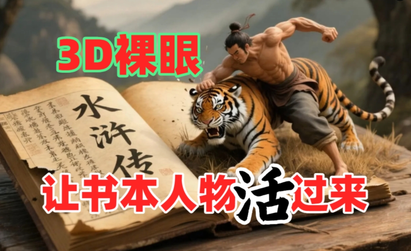书本人物裸眼3D视频，一条视频收益过千，保姆级教程富创吧-网创项目资源站-副业项目-创业项目-搞钱项目富创吧